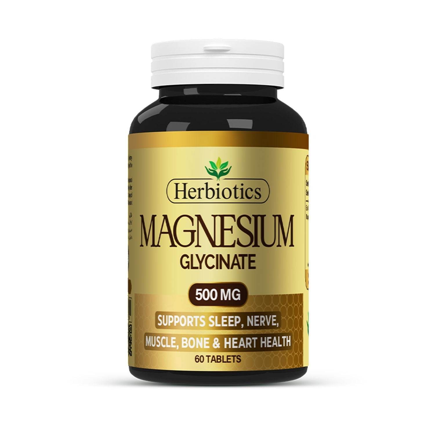 Herbiotics Magnesium Glycinate 500mg 60ct in Pakistan - Buy Vitamins