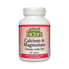 Natural Factors Calcium & Magnesium Citrate with D3 90 Ct in Pakistan - Buy Vitamins