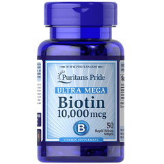 Puritans Pride Ultra Mega Biotin 10000mcg, 50Ct in Pakistan - Buy Vitamins