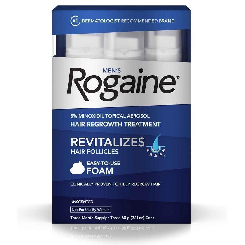Rogaine Minoxidil Foam 3 Month Supply For Hair Regrowth in Pakistan - Buy Vitamins