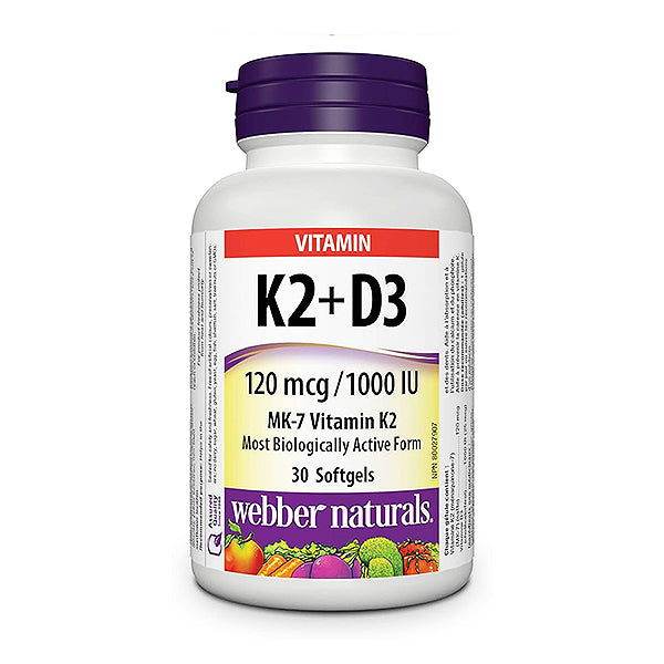 Webber Naturals Vitamin K2 + D3, 30 Ct in Pakistan - Buy Vitamins